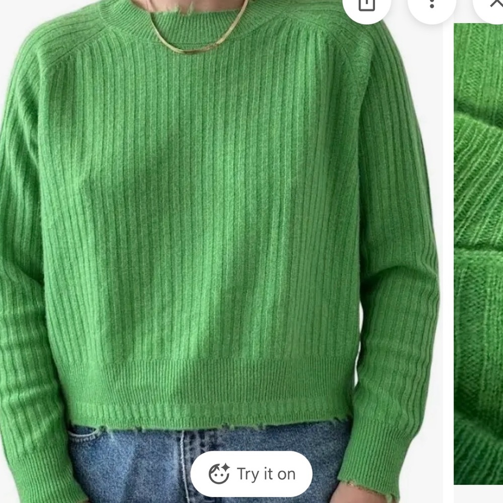 27 Miles Green distressed cashmere Sweater